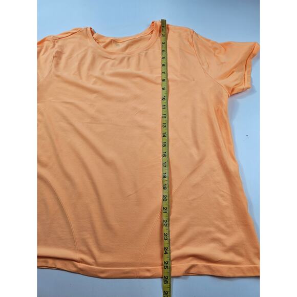 Fabletics orange short sleeve active running yoga top quick dry stretch XL (?) # - Picture 6 of 6